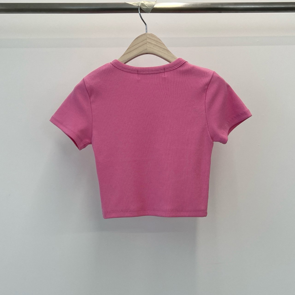 반팔 티셔츠 핑크 색상 이미지-S1L44